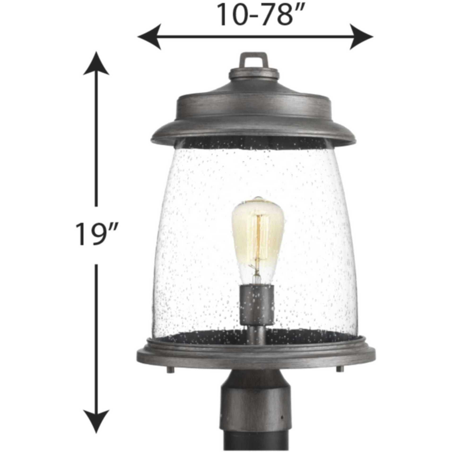 Marigold 1 Light 19 inch Antique Pewter Outdoor Post Lantern