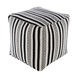 Faith Black/White Pouf