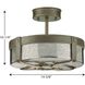 Idaho 4 Light 14.38 inch Aged Brass Semi-Flush Mount Ceiling Light, Design Series