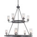 Benson 15 Light 47 inch Graphite Chandelier Ceiling Light, Design Series