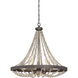 Menard 5 Light 30 inch Fossil Stone Pendant Ceiling Light