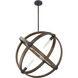 Ralls 6 Light 27.75 inch Whiskey Wood Pendant Ceiling Light