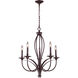 Dixon 5 Light 26 inch Oiled Bronze Chandelier Ceiling Light