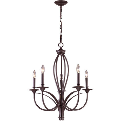 Dixon 5 Light 26 inch Oil Rubbed Bronze Chandelier Ceiling Light
