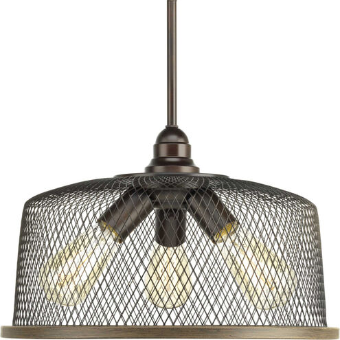 McCulloch 3 Light 16 inch Antique Bronze Pendant Ceiling Light