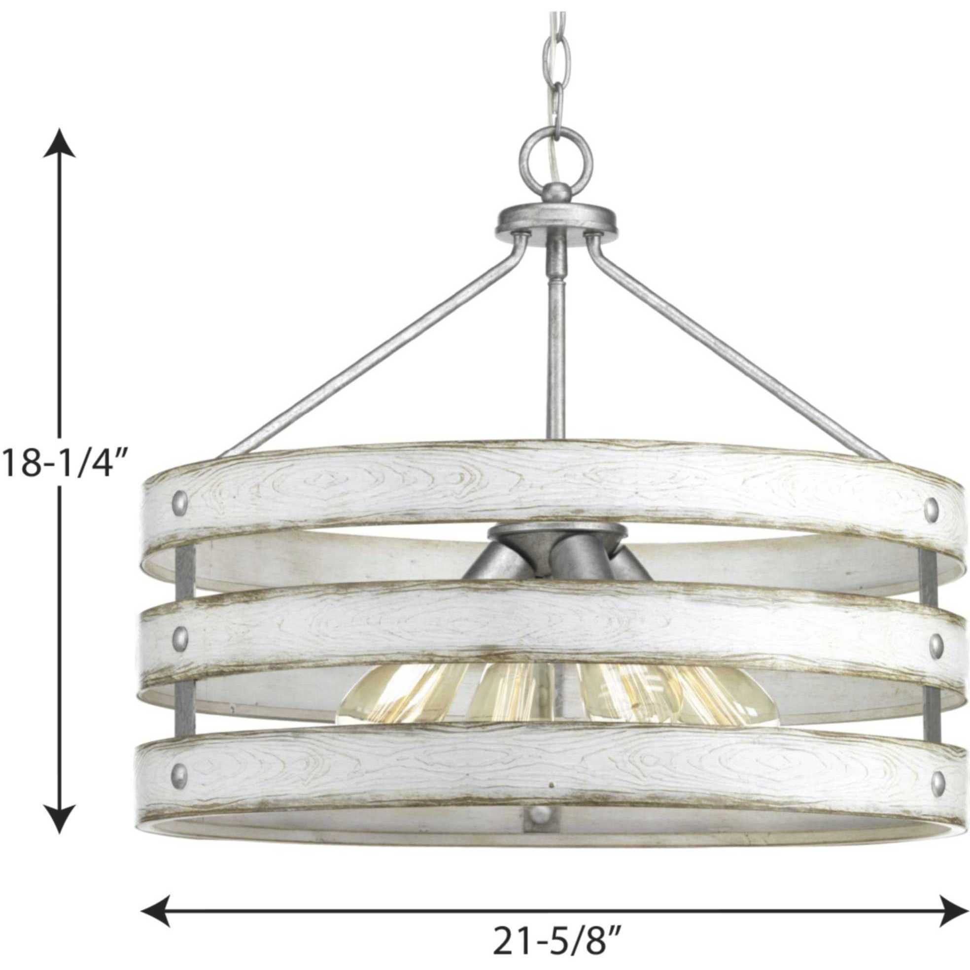 Lyles 4 Light 21.63 inch Galvanized Pendant Ceiling Light