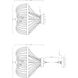 Menard 3 Light 18 inch Fossil Stone Convertible SemiFlush/Pendant Ceiling Light, Convertible