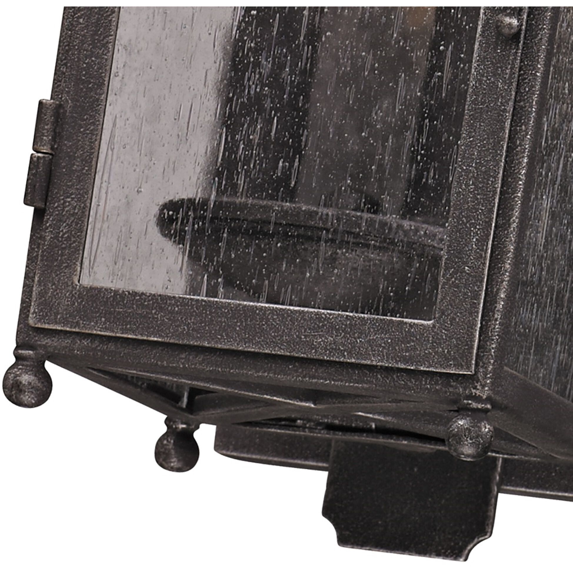 Pella 2 Light 18.75 inch Aged Pewter Outdoor Wall Sconce