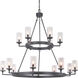 Benson 15 Light 47 inch Graphite Chandelier Ceiling Light, Design Series