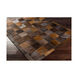 Ada 36 X 24 inch Dark Brown/Metallic - Champagne Rugs, Hair On Hide