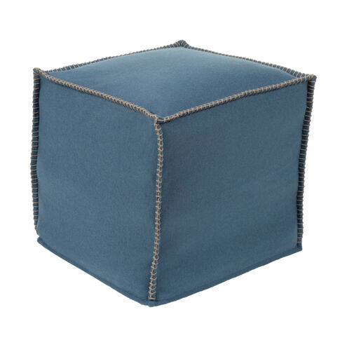 Grace 18 inch Denim Pouf, Cube