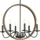 Monteagle 6 Light 22 inch Antique Bronze Chandelier Ceiling Light, Design Series