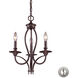 Dixon 3 Light 14 inch Oil Rubbed Bronze Chandelier Ceiling Light