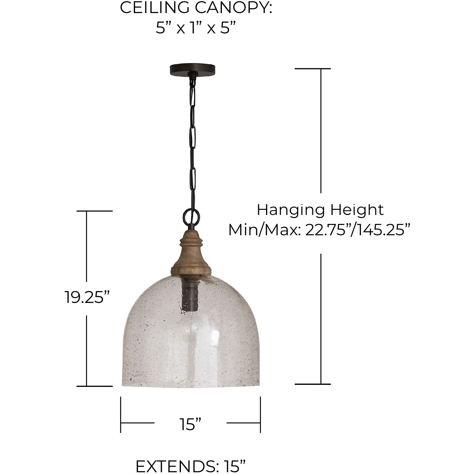 Chandler 1 Light 15 inch Grey Wash and Dark Pewter Pendant Ceiling Light