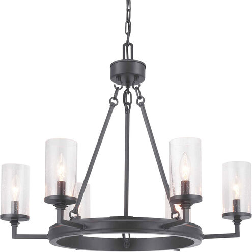Benson 6 Light 28 inch Graphite Chandelier Ceiling Light, Design Series