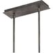 Lanesnoro 8 Light 16 inch Distressed Weathered Oak and Slated Grey Metal Chandelier Ceiling Light