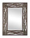 Lucky 42 X 32 inch Distressed Mocha Brown Forged Metal Wall Mirror