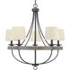 Lyles 5 Light 26 inch Graphite Chandelier Ceiling Light