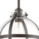 Birch 1 Light 9 inch Oil Rubbed Bronze with Clear Mini Pendant Ceiling Light