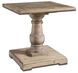 Badger 27 X 26 inch Distressed Patina with Stony Gray Wash End Table