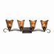 Morton 4 Light 34 inch Oil Rubbed Bronze Vanity Strip Wall Light