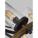 Lanesnoro 6 Light 30.5 inch Distressed Weathered Oak and Slated Grey Metal Chandelier Ceiling Light