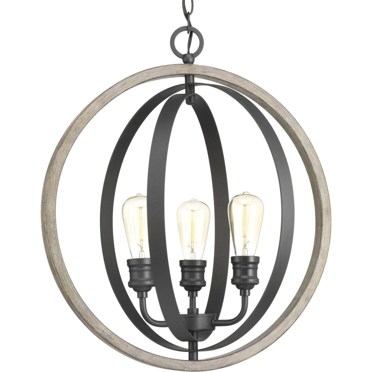 Golden Valley 3 Light 21.25 inch Graphite Pendant Ceiling Light
