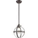 Birch 1 Light 9 inch Oil Rubbed Bronze with Clear Mini Pendant Ceiling Light