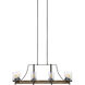 Lanesnoro 8 Light 16 inch Distressed Weathered Oak and Slated Grey Metal Chandelier Ceiling Light