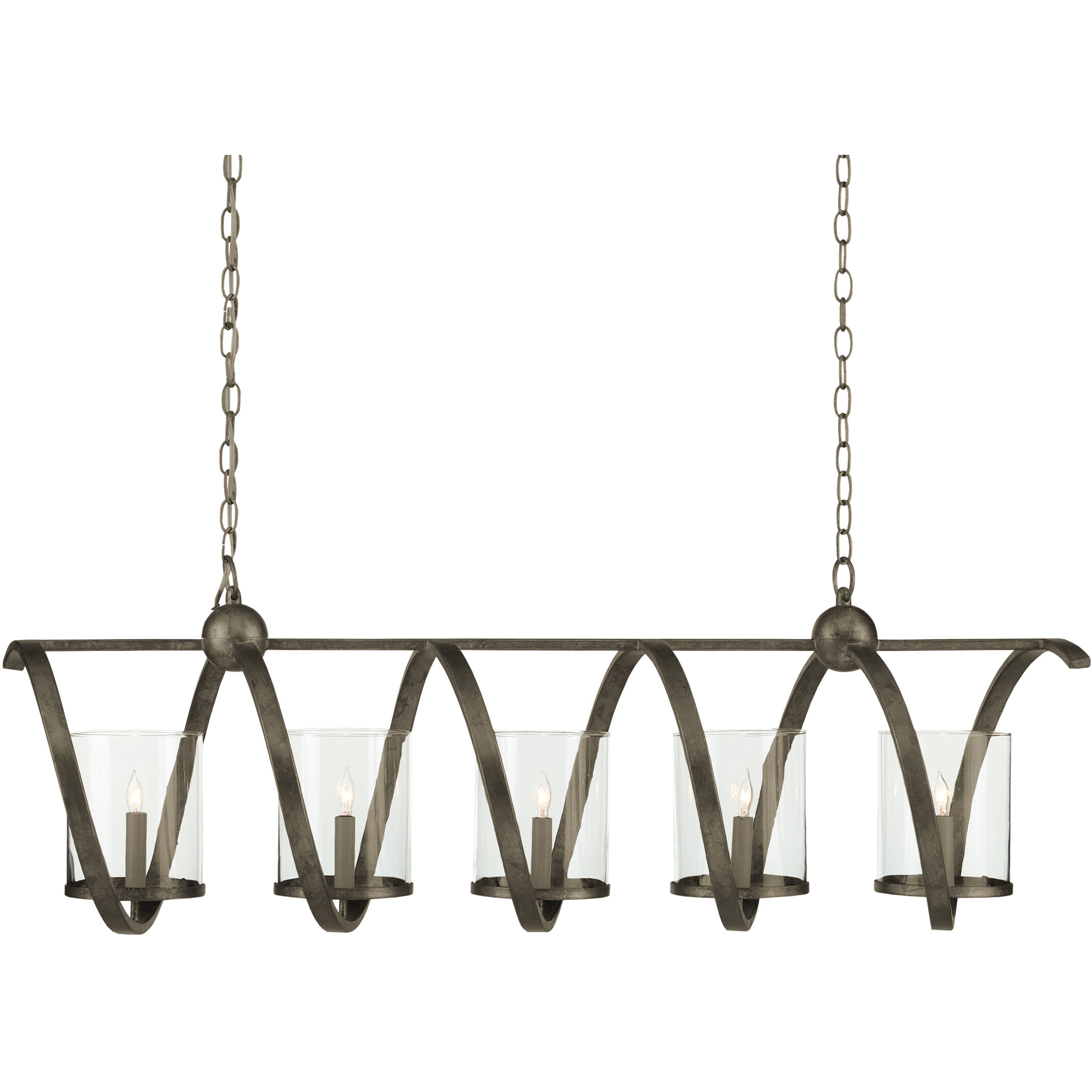 McCook 5 Light 47 inch Pyrite Bronze Chandelier Ceiling Light
