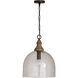 Chandler 1 Light 15 inch Grey Wash and Dark Pewter Pendant Ceiling Light