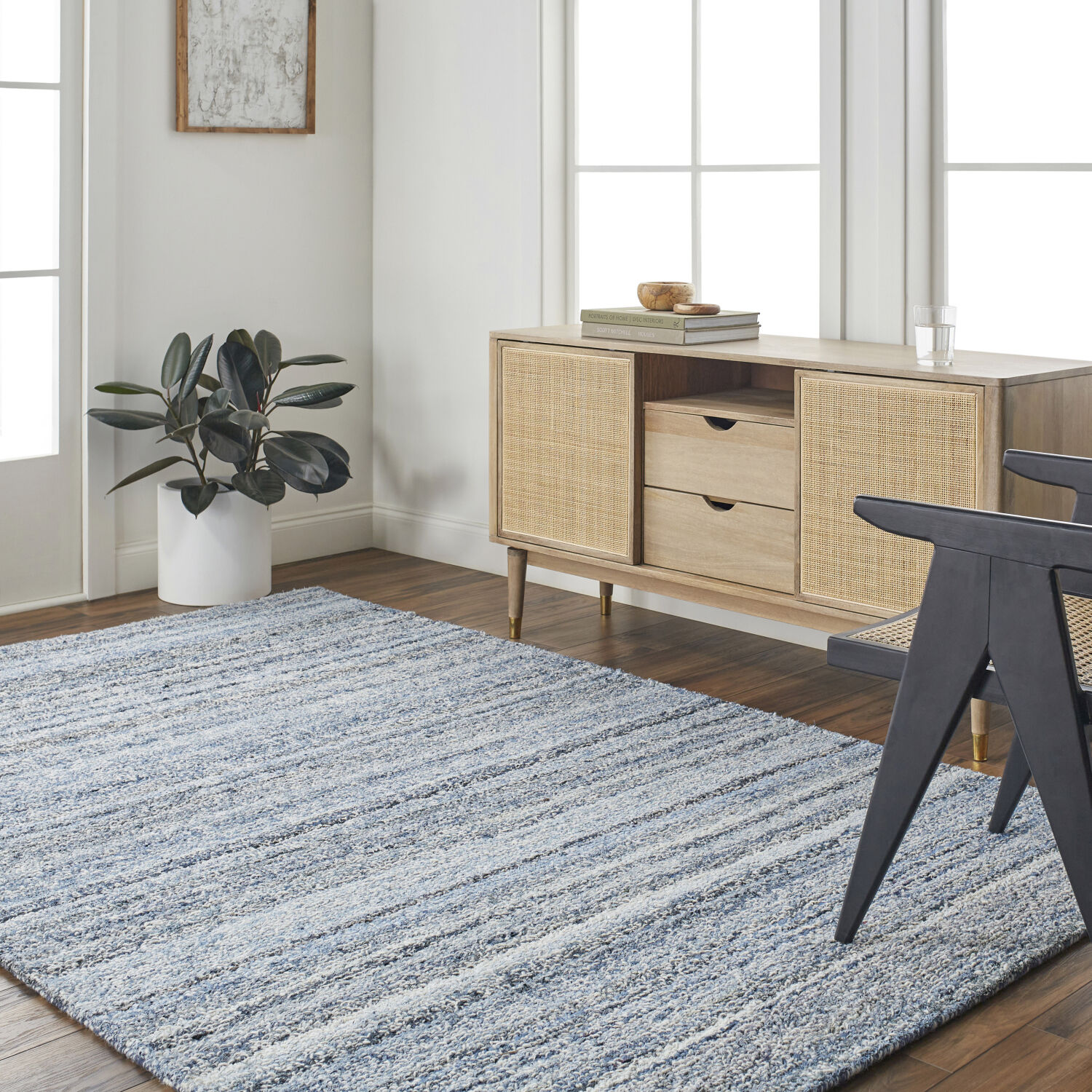 Pike 132 X 96 inch Denim Rug, Rectangle