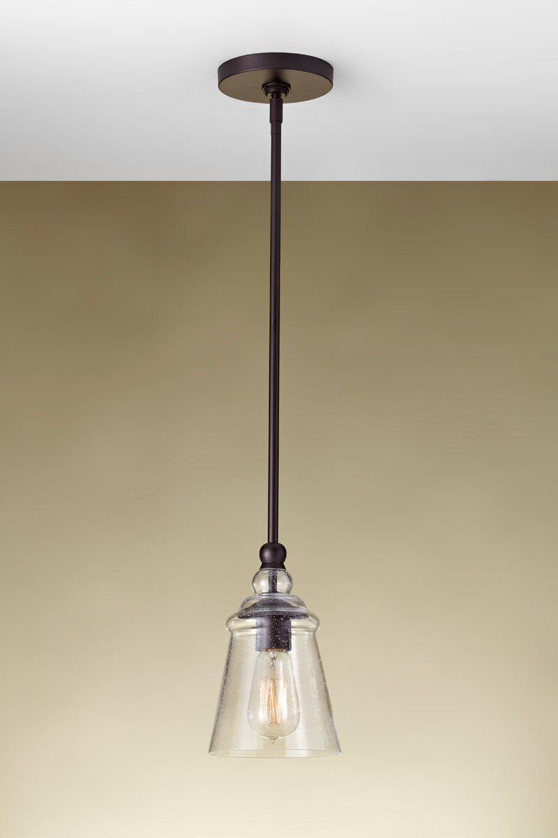Burke 1 Light 5.75 inch Oil Rubbed Bronze Mini Pendant Ceiling Light