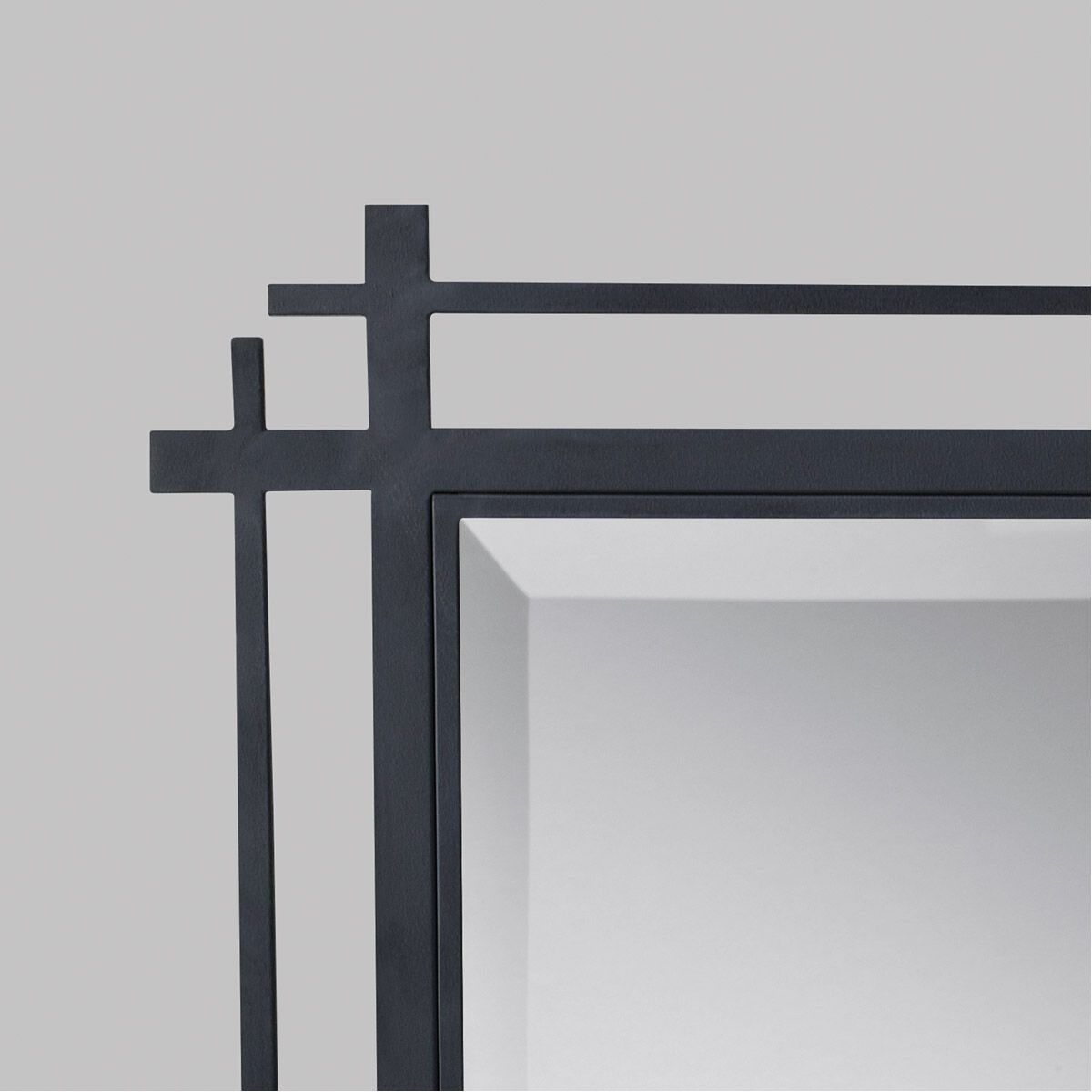 Spruce 37 X 27.19 inch Antique Forged Iron Wall Mirror