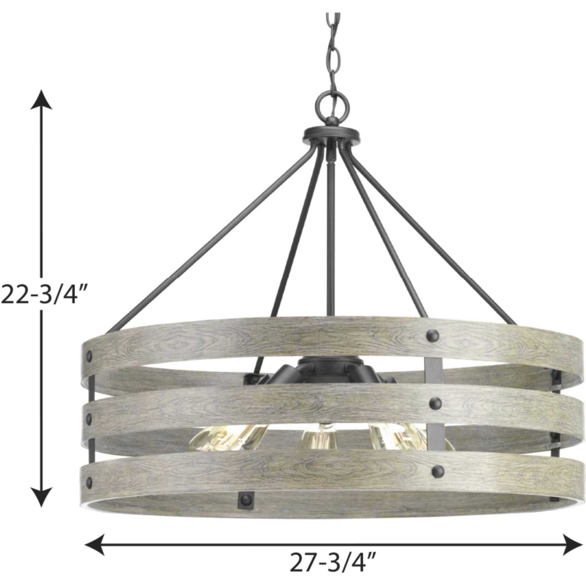 Lyles 5 Light 27.75 inch Graphite Pendant Ceiling Light