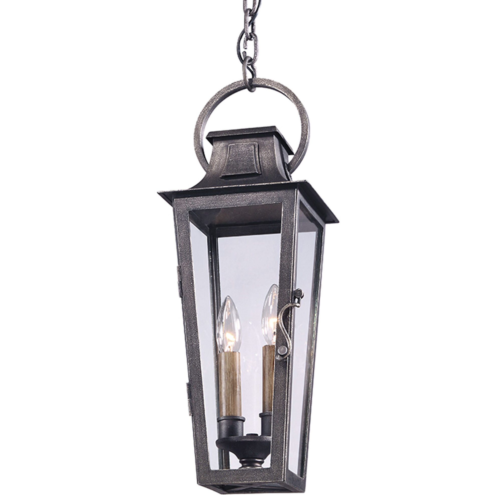Morgan 2 Light 7 inch Aged Pewter Outdoor Hanging Lantern
