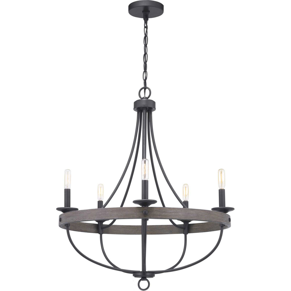 Lyles 5 Light 26 inch Graphite Chandelier Ceiling Light