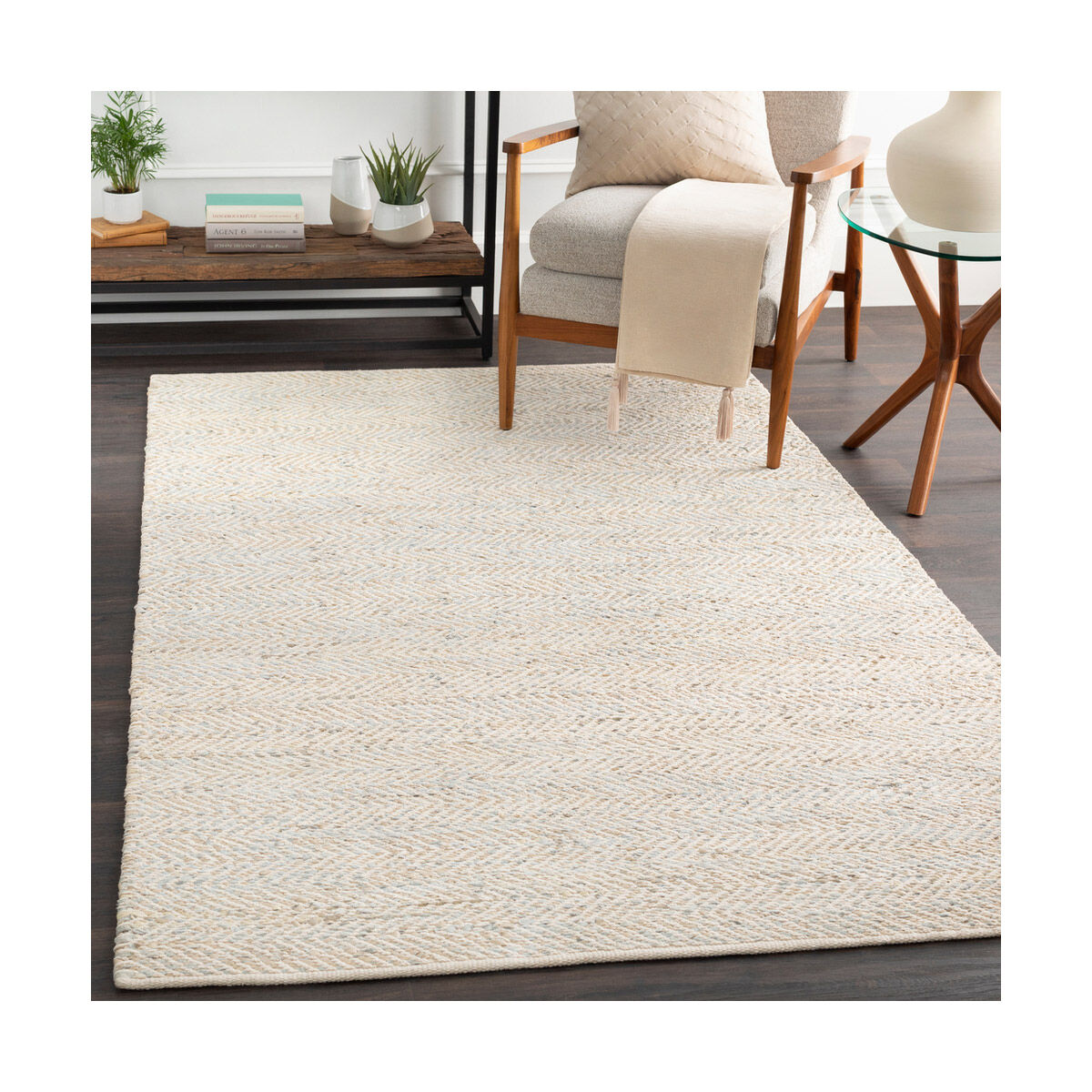 Rosemary 36 X 24 inch Light Gray/Beige/Khaki/Cream Rugs, Rectangle