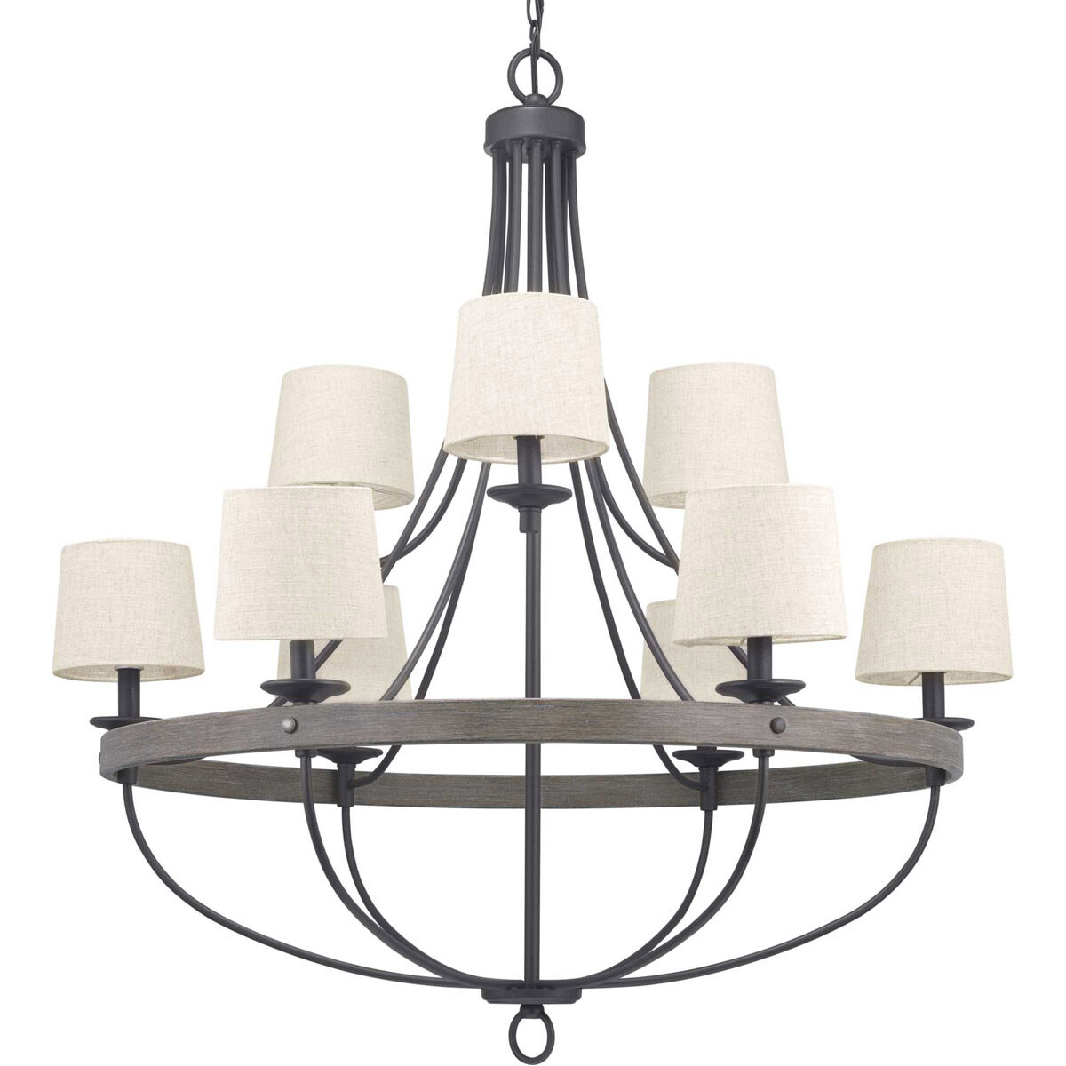 Lyles 9 Light 35.25 inch Graphite Chandelier Ceiling Light