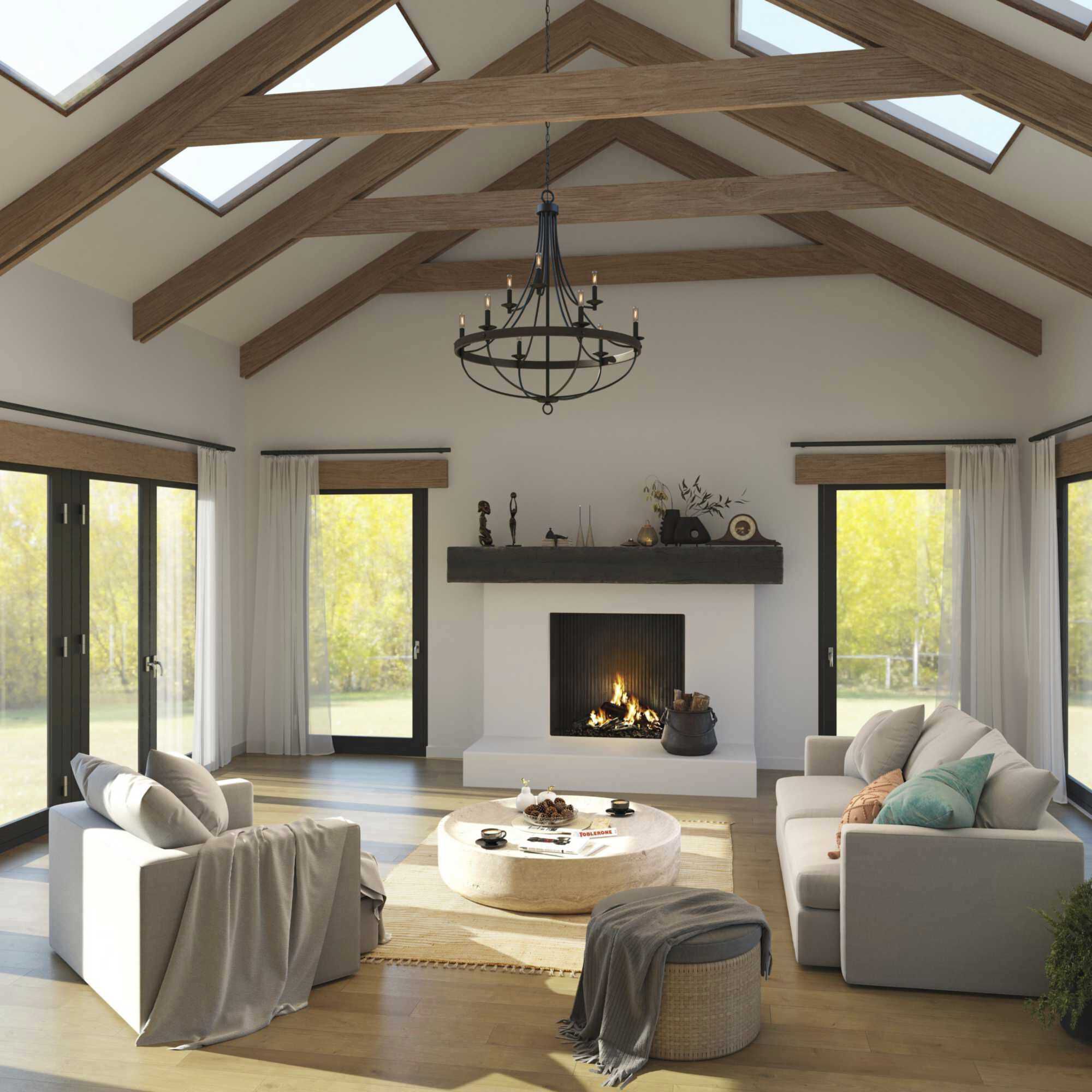 Lyles 9 Light 35.25 inch Graphite Chandelier Ceiling Light