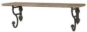 Eloise 27.75 inch Aged Wood Wall Mounted Shelf