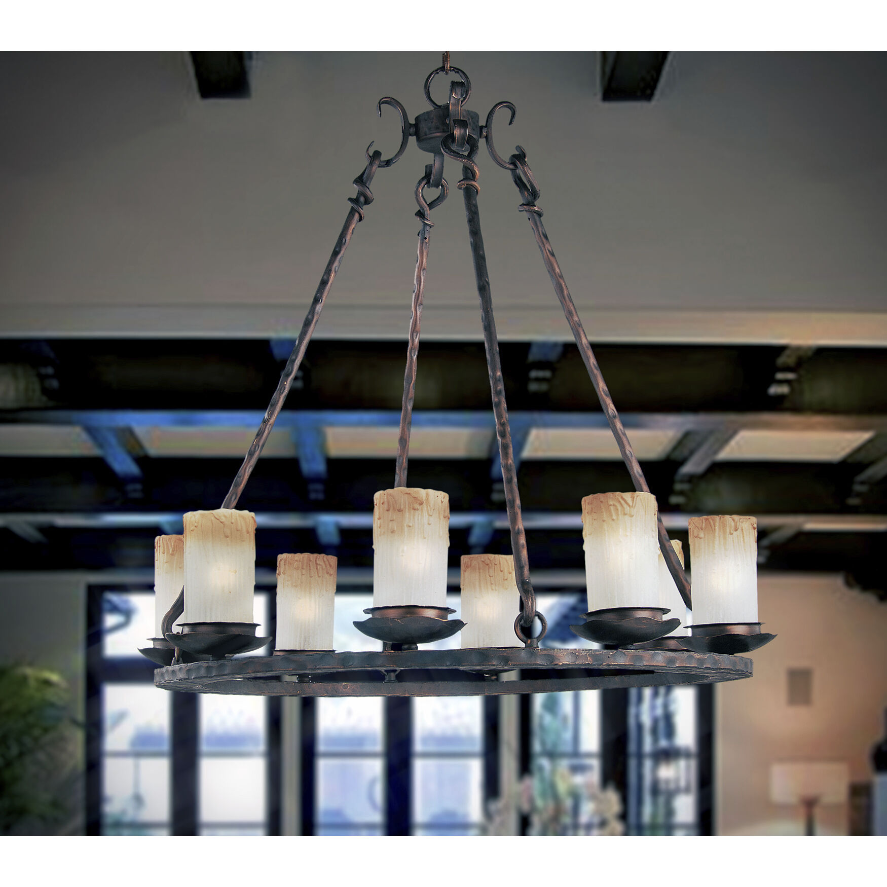 Mercer 8 Light 29.5 inch Oil Rubbed Bronze Single Tier Chandelier Ceiling Light