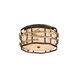 Camilla 2 Light 13 inch Graphite And Silver Leaf Flush Mount Ceiling Light