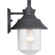 Saddletree 1 Light 12 inch Textured Black Outdoor Wall Lantern, Medium