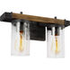 Lanesnoro 2 Light 15.88 inch Distressed Weathered Oak / Slate Grey Metal Wall Bath Vanity Wall Light