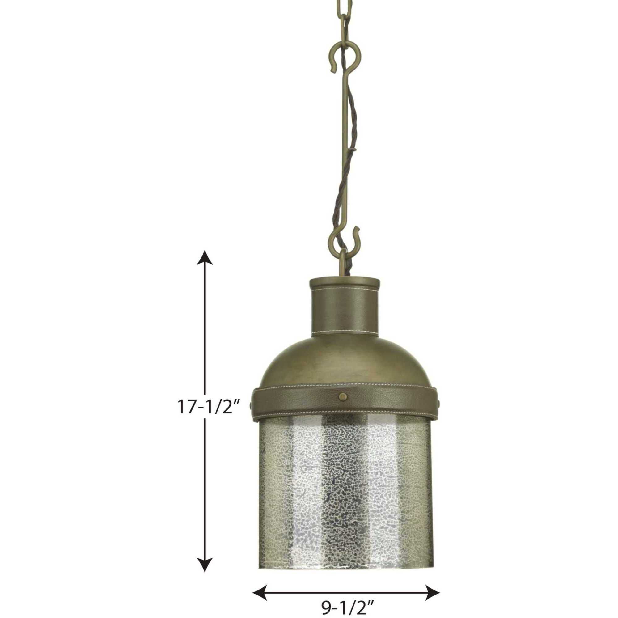 Idaho 1 Light 9.5 inch Aged Brass Pendant Ceiling Light, Design Series