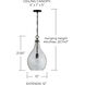 Chandler 1 Light 12 inch Matte Black Pendant Ceiling Light