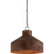 Cliff 5 Light 32 inch Rust Patina Chandelier Ceiling Light
