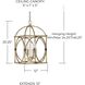 Crowlery 4 Light 12 inch French Oak Foyer Ceiling Light