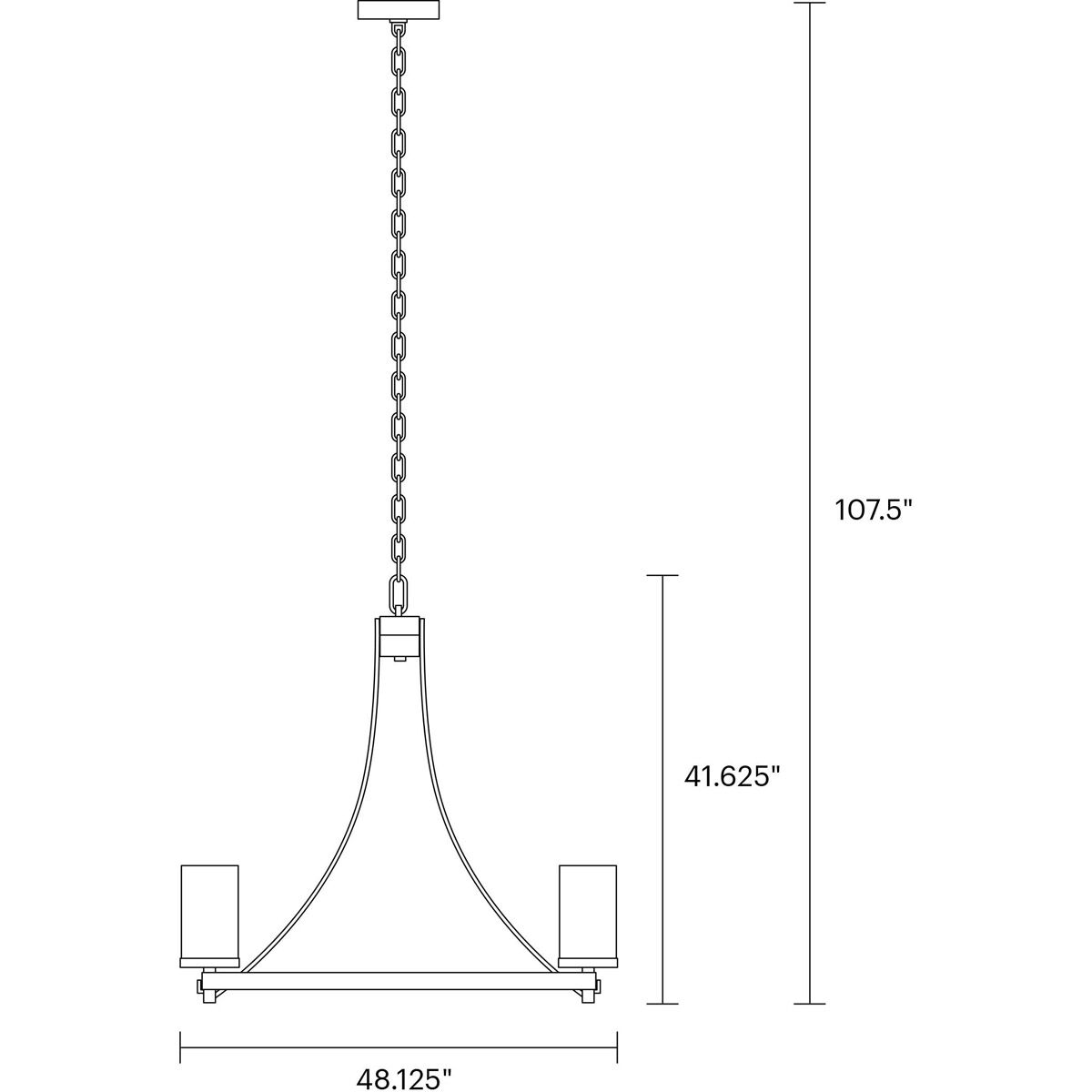Lanesnoro 10 Light 48.13 inch Distressed Weathered Oak / Slate Grey Metal Chandelier Ceiling Light